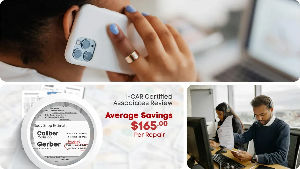I-CAR certified associates review every body shop estimate, saving an average of $165 per repair